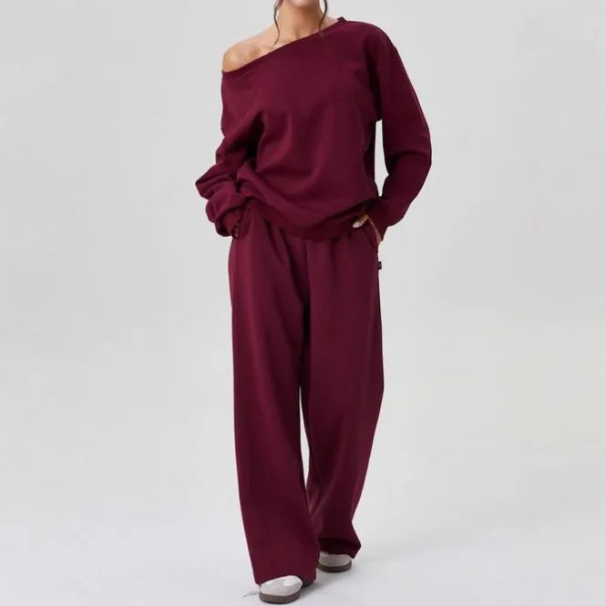 Ariadne Off Shoulder Tracksuit Set