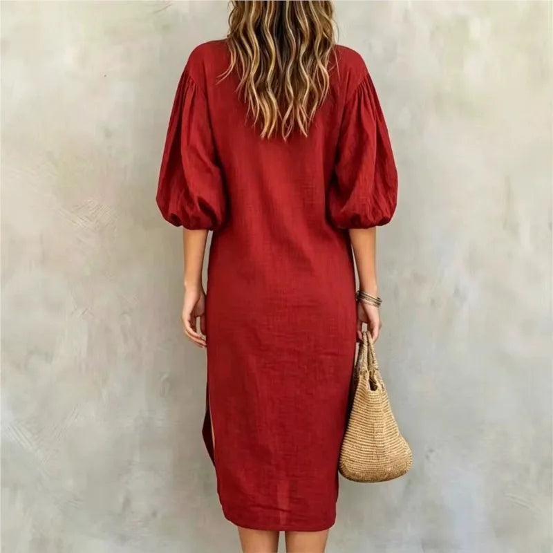 Marlowe Balloon Sleeve Midi Dress