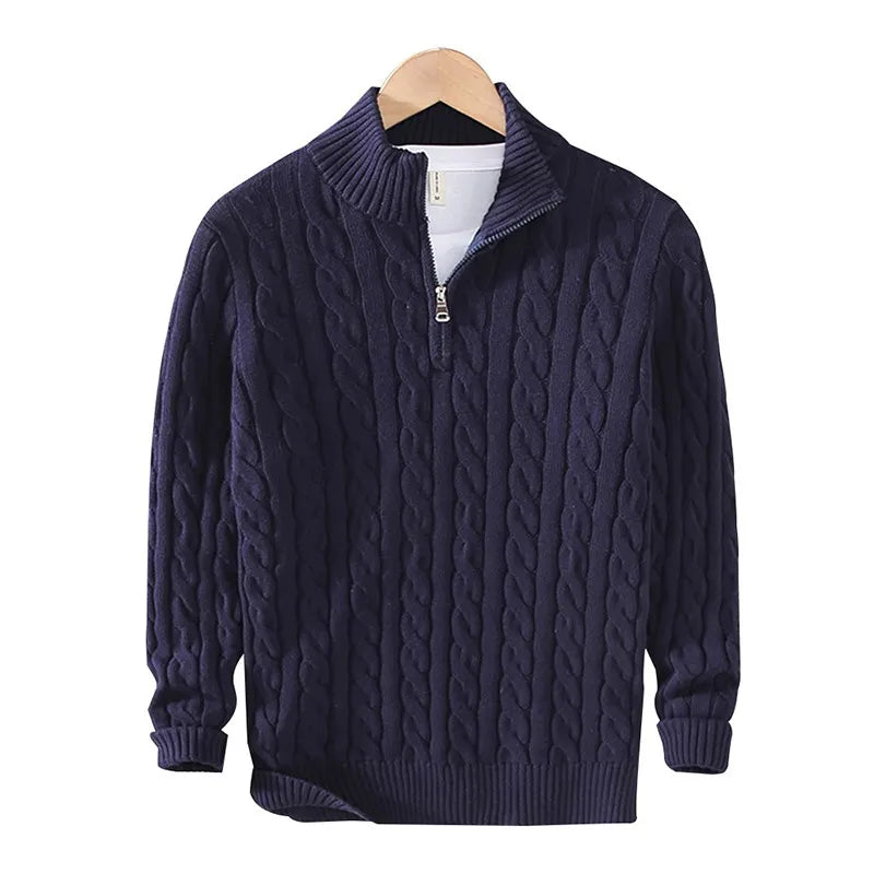 Grayson Half Zip Cable Sweater