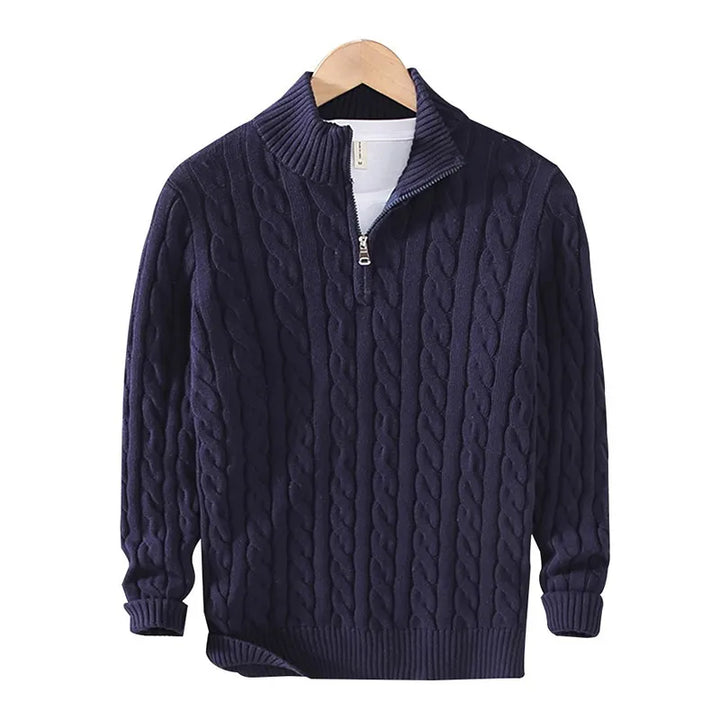 Grayson Half Zip Cable Sweater