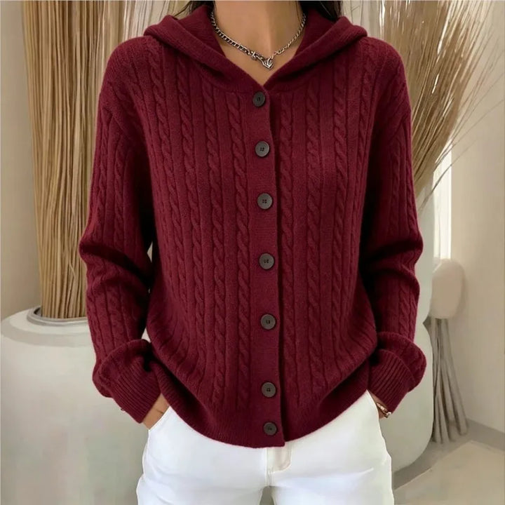 Anneka Cable Knit Button Cardigan