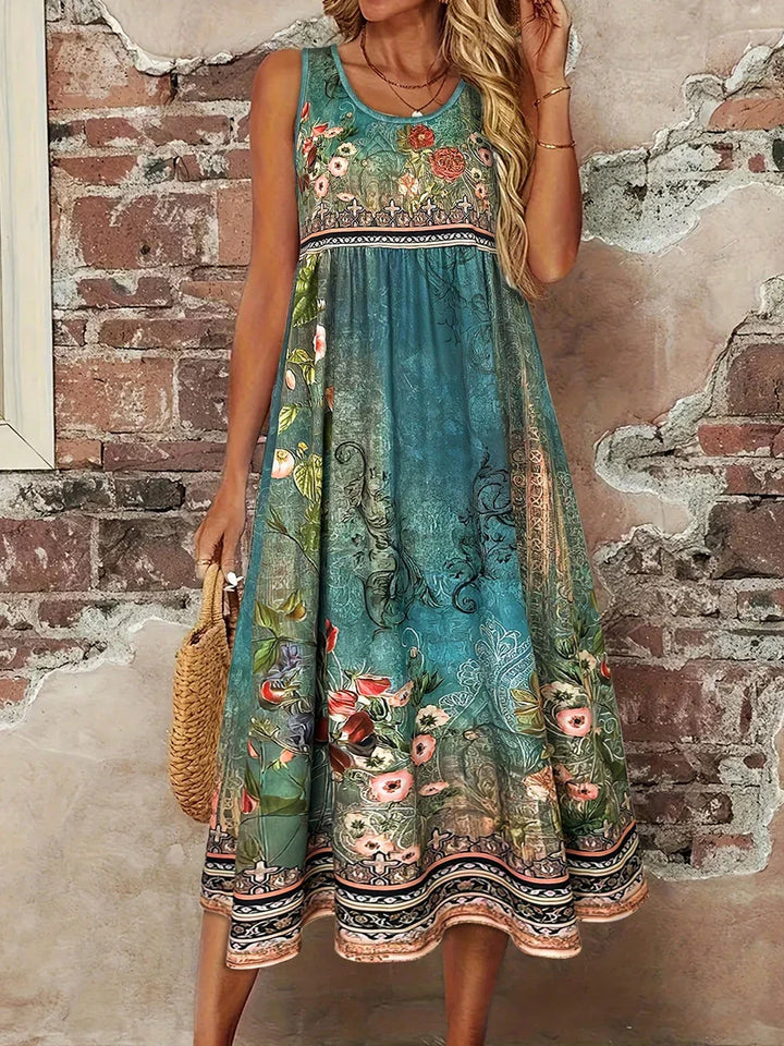 Brielle Boho Floral Midi Dress
