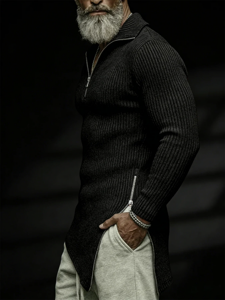 Crismon Quater Zip Knit Sweater