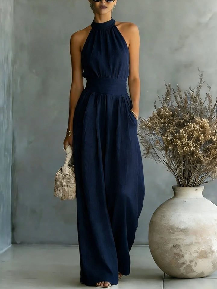 Arya Halter Wide Leg Jumpsuit
