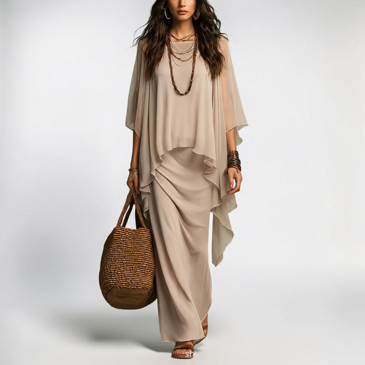 Fiorenza Chiffon Overlay Two Piece Set