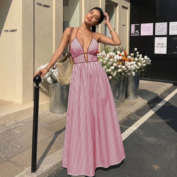 Soraya Flowing Halter Neck Maxi Dress