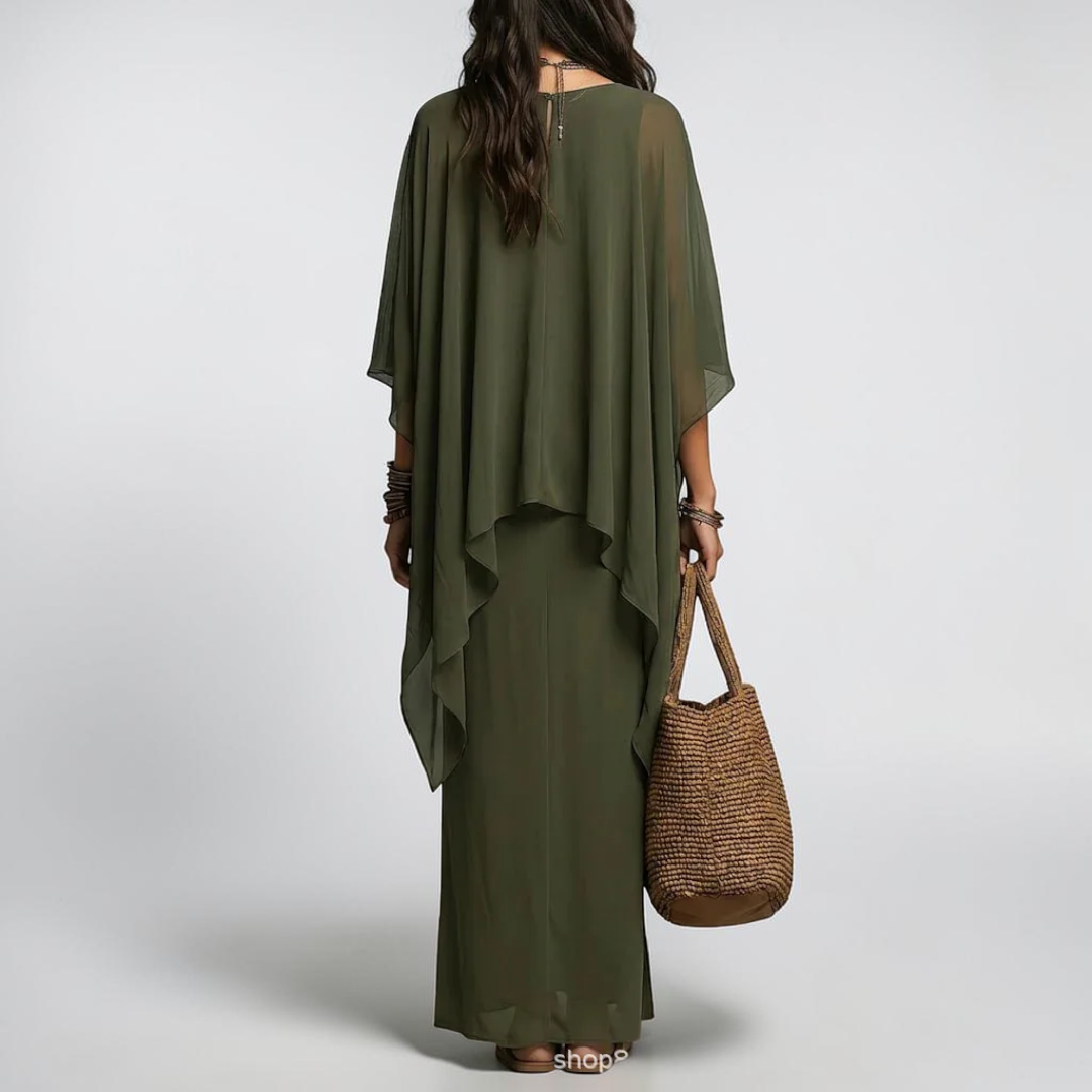Fiorenza Chiffon Overlay Two Piece Set
