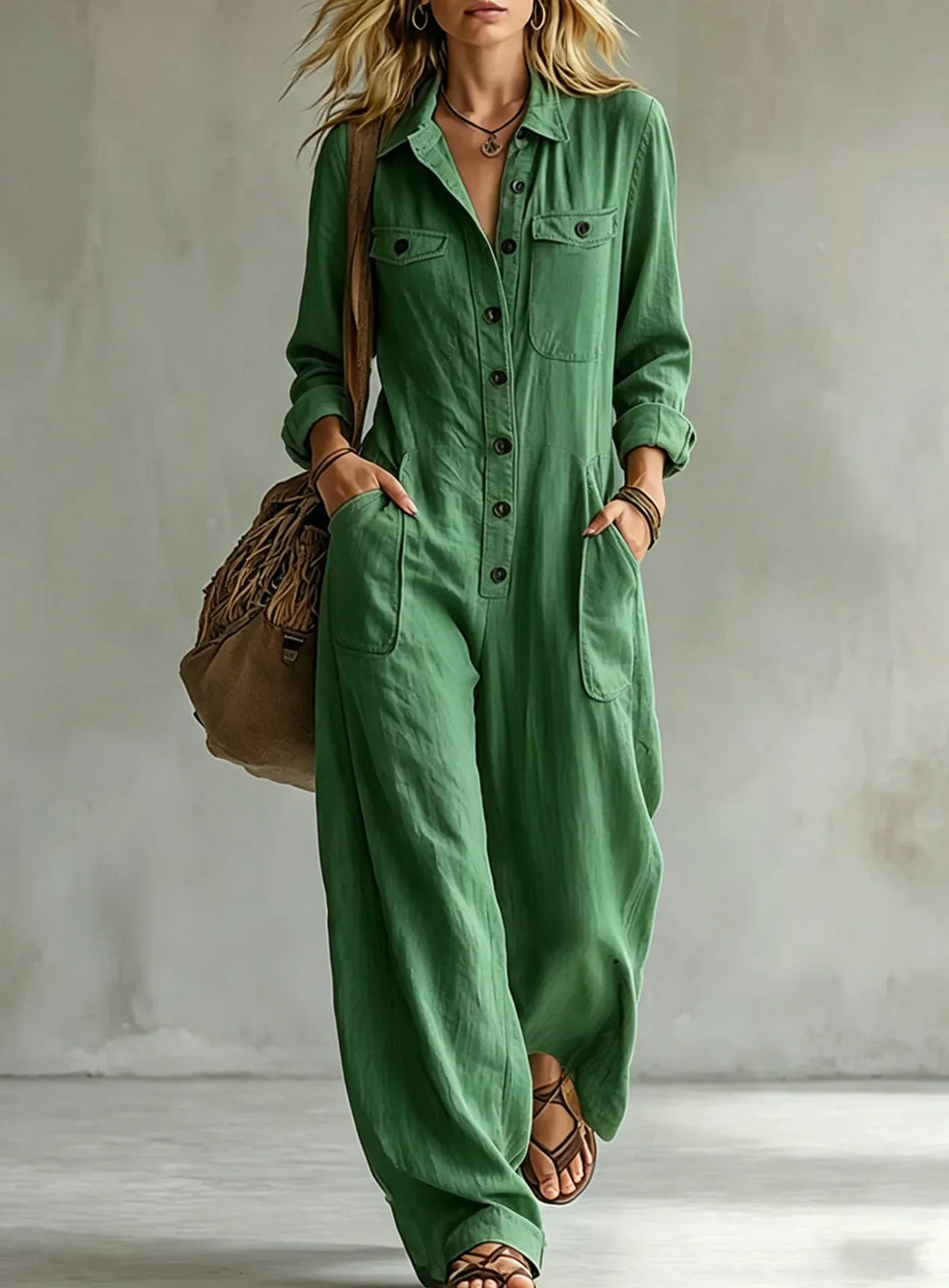 Emaris Wide Leg Utility Jumpsuit