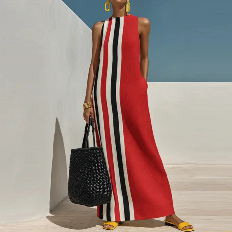 Marina Striped Pocket Maxi Dress