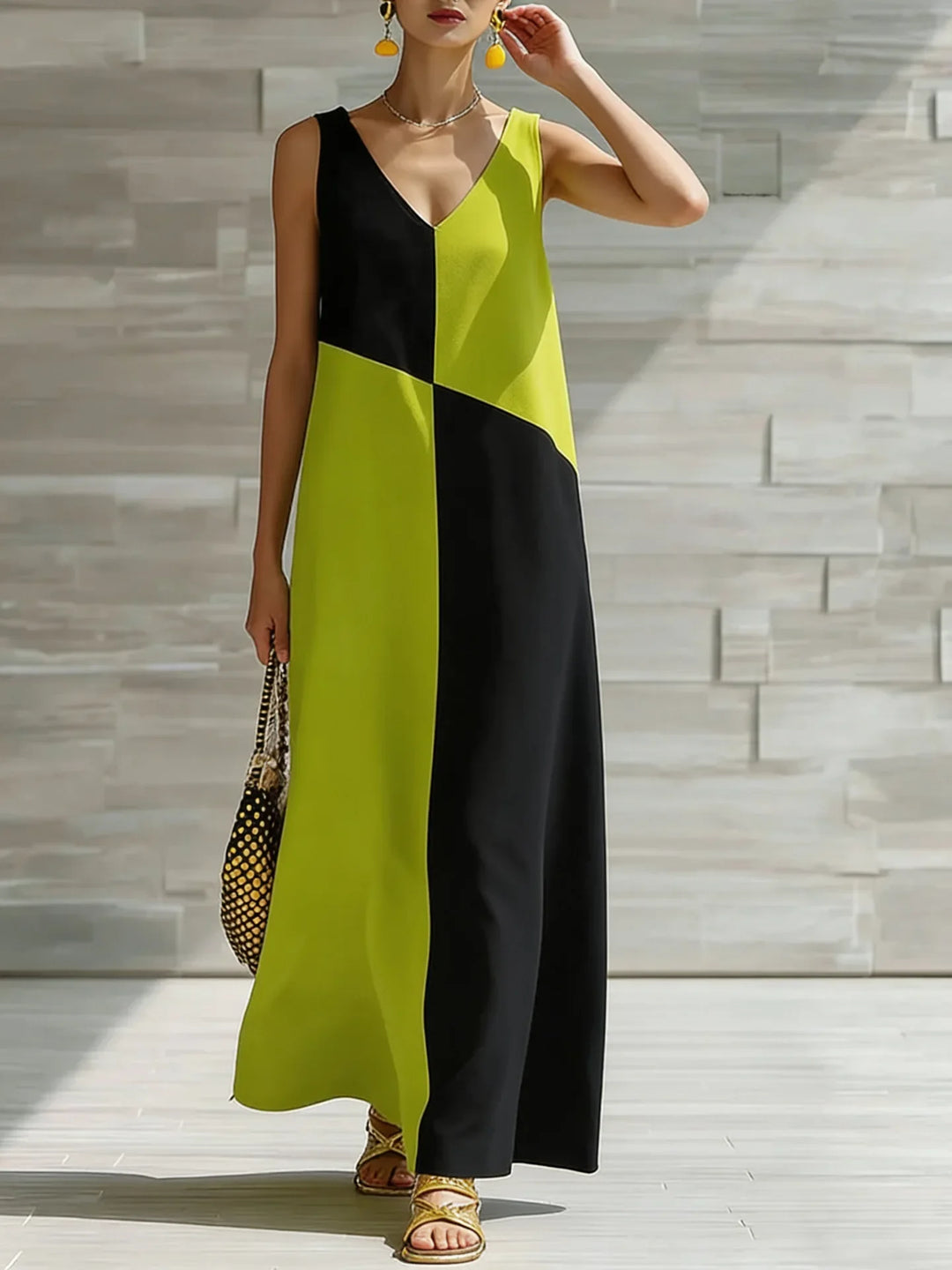 Jacquetta Color Block Maxi Dress