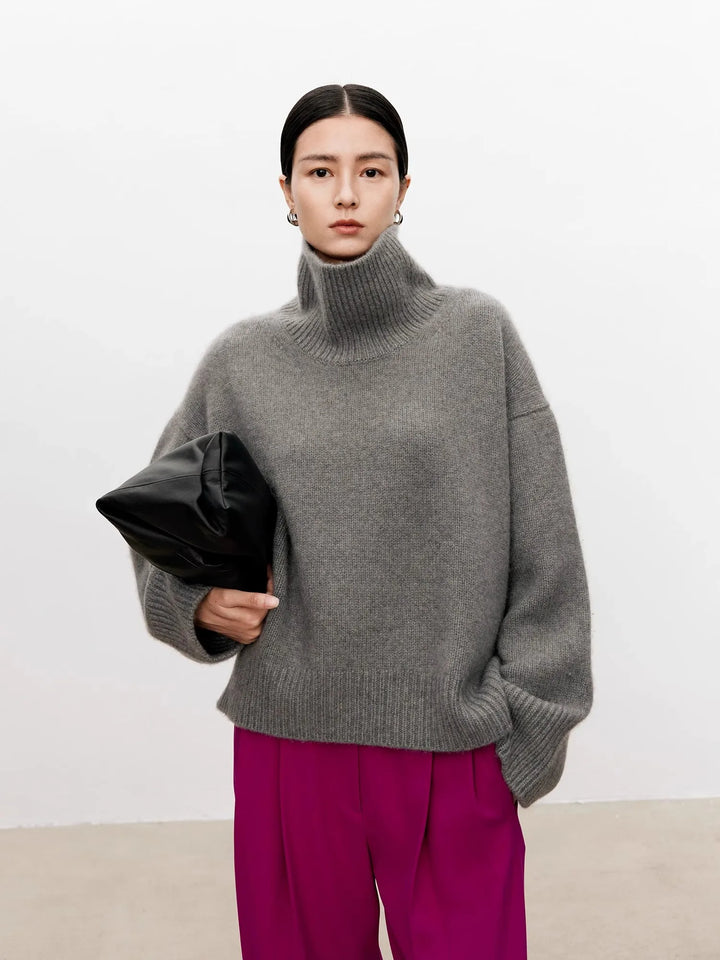 Marisla Turtleneck Cashmere Pullover
