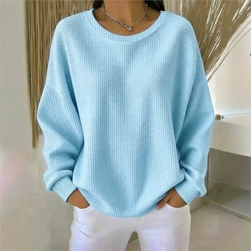 Amelina Waffle Knit Top