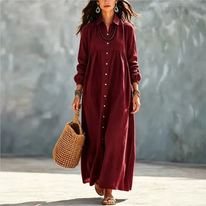 Florence Button Front Maxi Dress