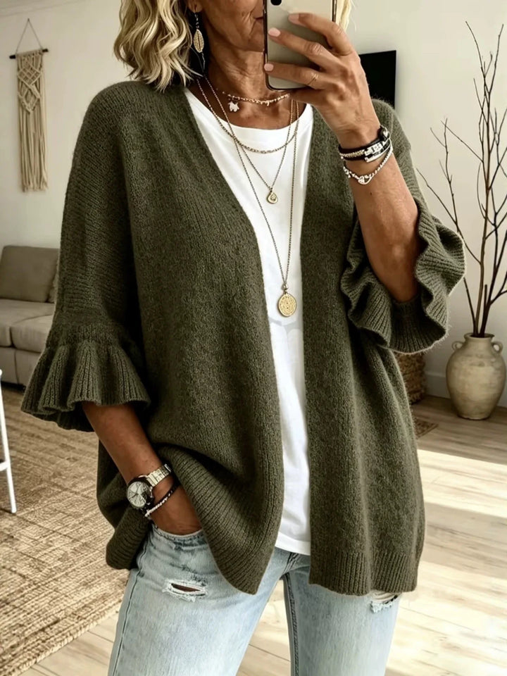 Belladine Ruffle Sleeve Cardigan