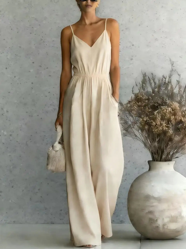 Hailey Wide Leg Casual Jumpsuit