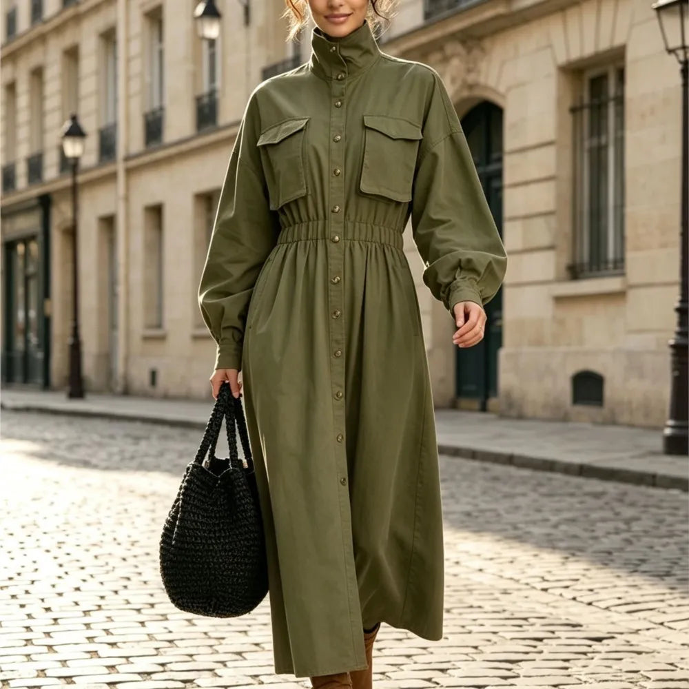 Harlow Flap Pocket Shirt Dress