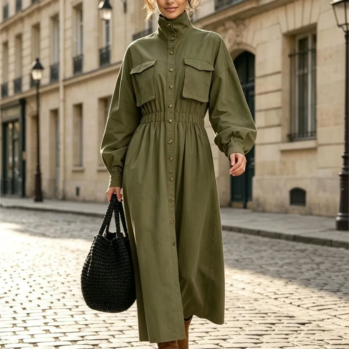Harlow Flap Pocket Shirt Dress