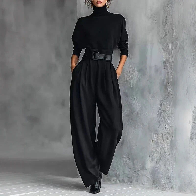Lennox Elegant Turtleneck Pant Set