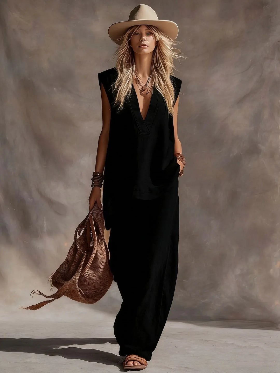 Serelia Wide Leg Two-Piece Set
