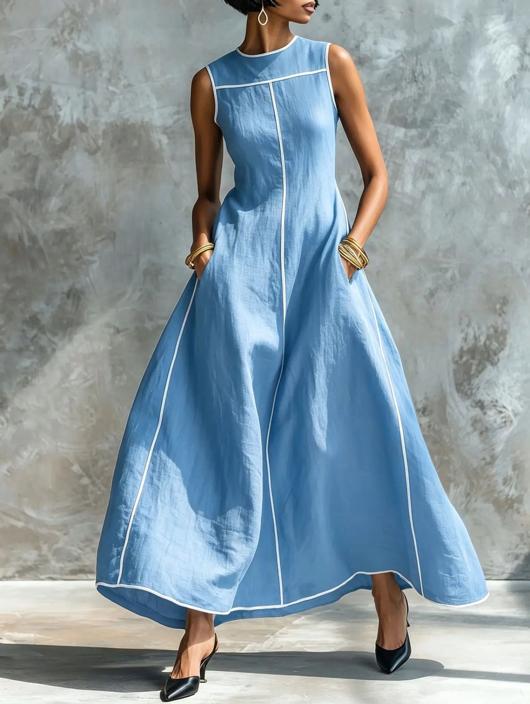 Drusilla Elegant Flowy Maxi Dress