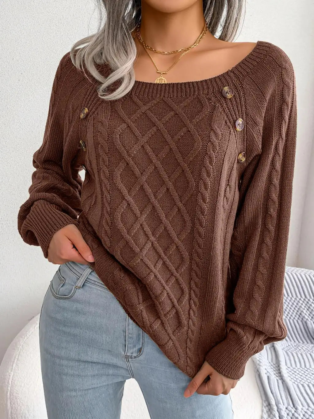 Marielena Square Neck Sweater