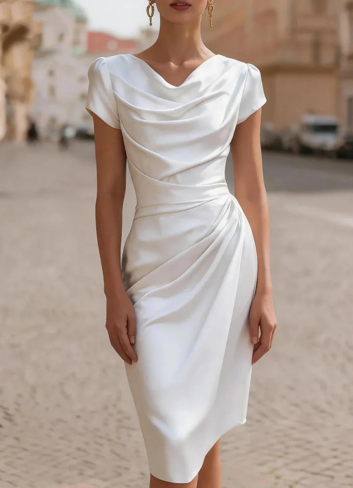 Rosie Draped Sheath Midi Dress