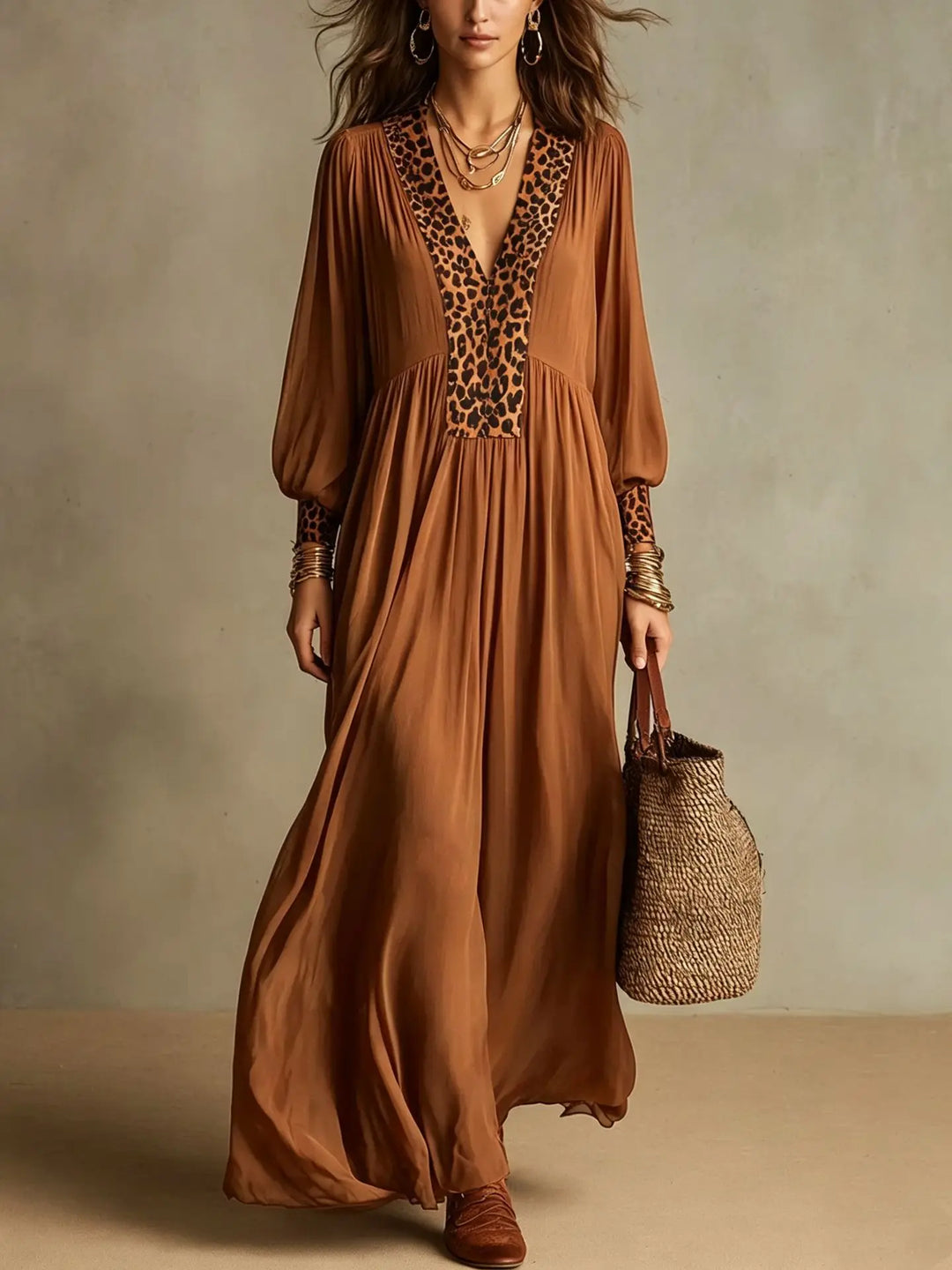 Cariselle Leopard Maxi Dress