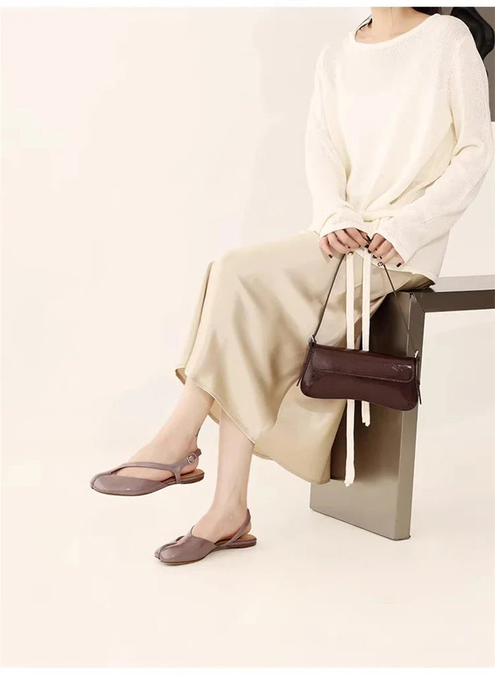 Quinn Split Toe Slingback Flats