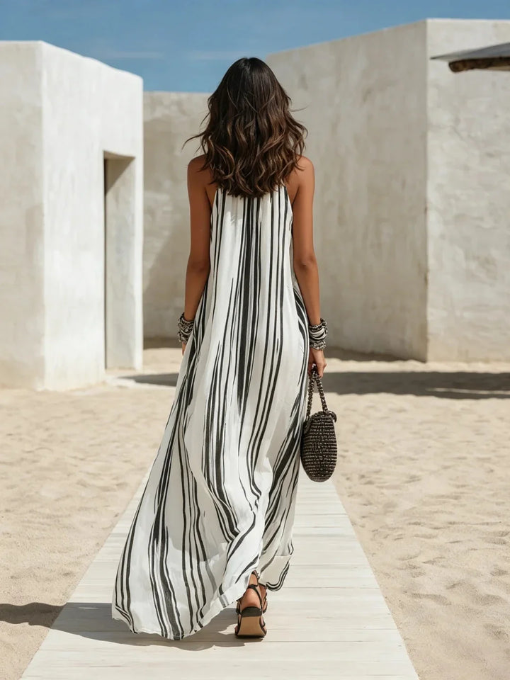 Mirelise Striped Pocket Maxi Dress