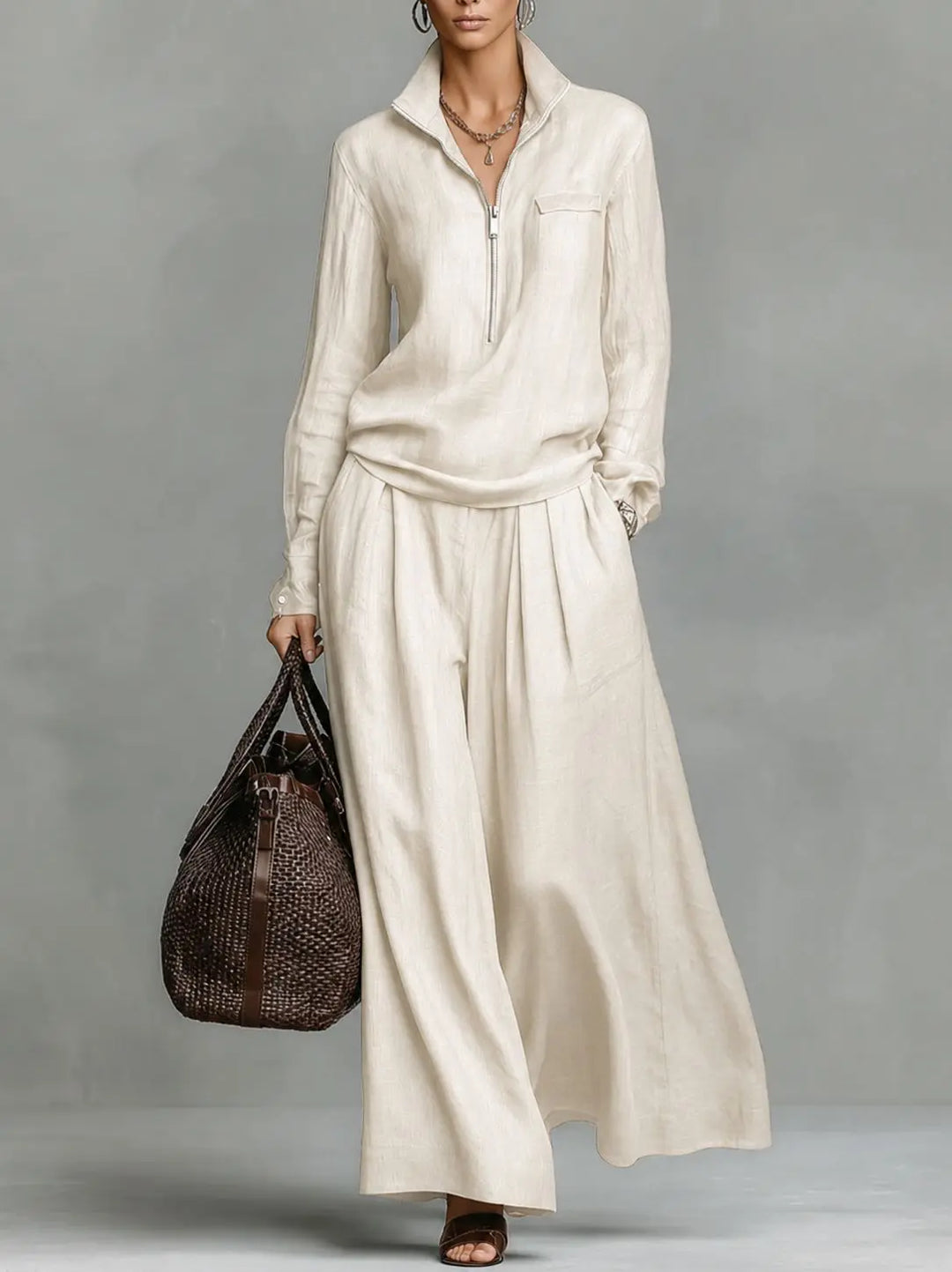 Meliora Relaxed Wide Leg Pant Set