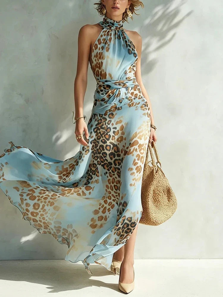 Gloria Leopard Print Maxi Dress