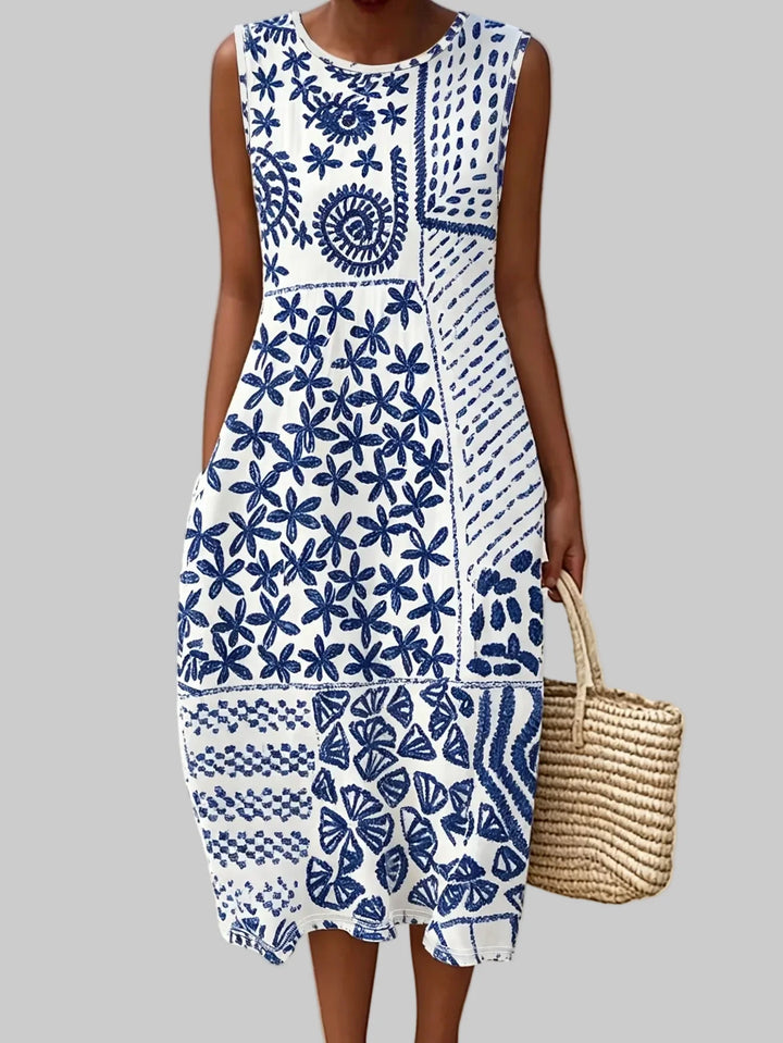 Aviora Bohemian Floral Midi Dress