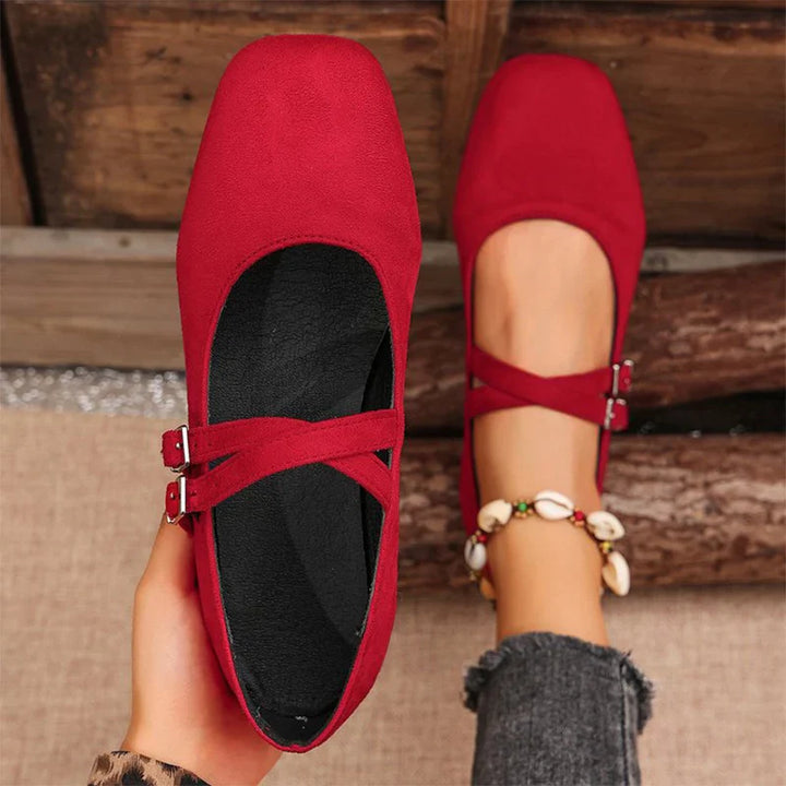 Wynna Comfortable Supportive Mary Jane Flats