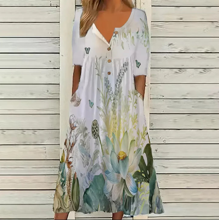Calantha Floral Print Maxi Dress