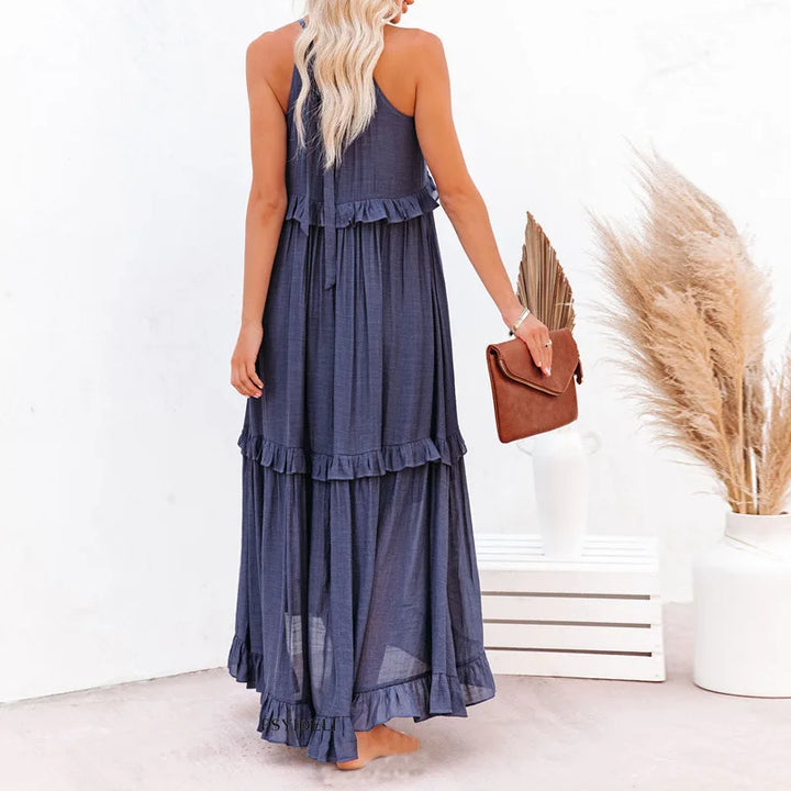 Felicia Ruffle Trim Maxi Dress