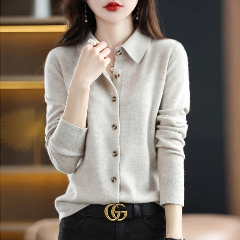 Juliet Polo Button Front Cardigan