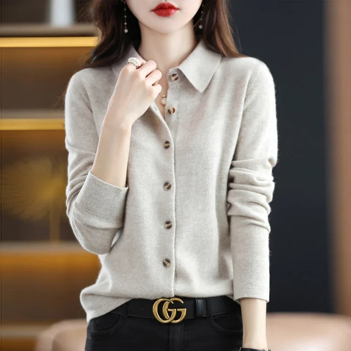 Juliet Polo Button Front Cardigan