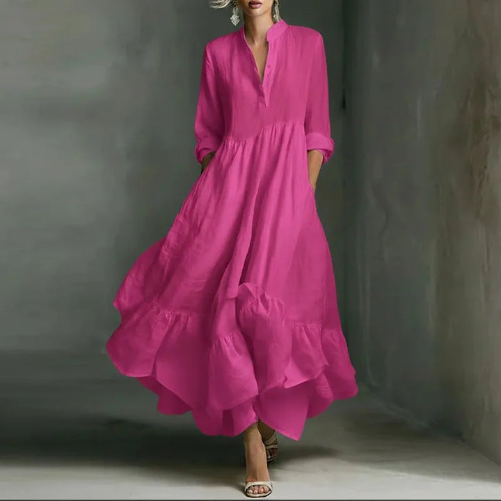 Nerisse Ruffle Hem Maxi Dress
