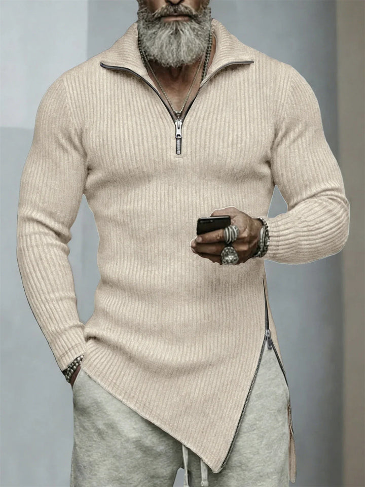 Crismon Quater Zip Knit Sweater
