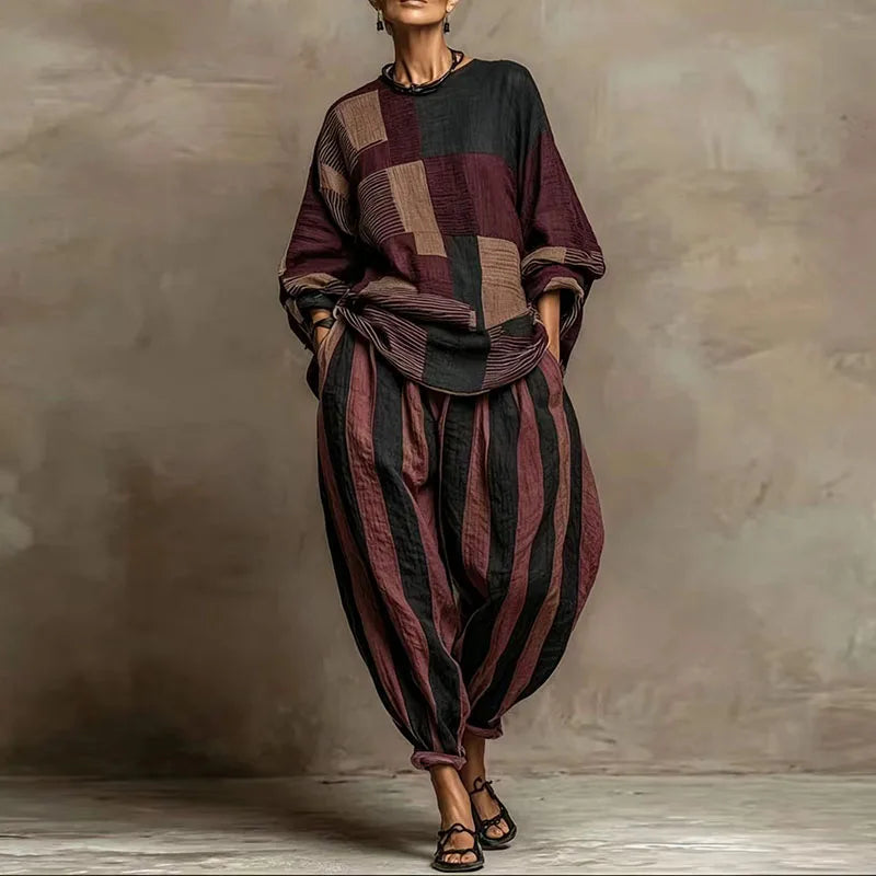 Cordelia Patchwork Two-Piece Set