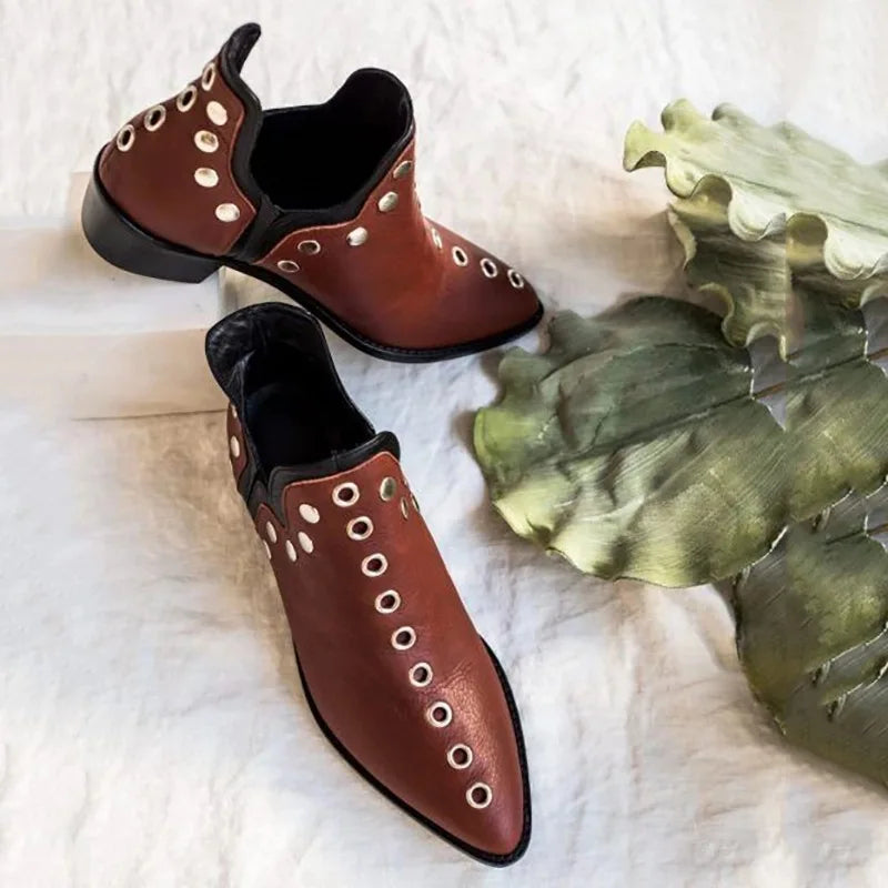 Halcyon Stud Pointed Ankle Boot
