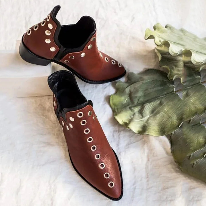 Halcyon Stud Pointed Ankle Boot