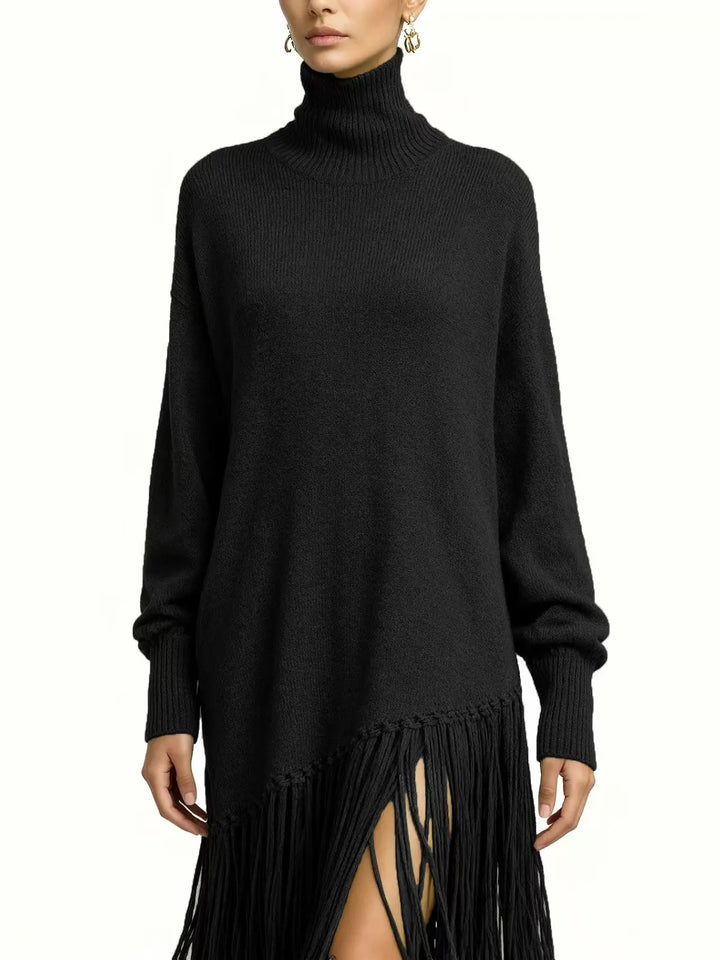 Marselle Fringe Knit Midi Dress