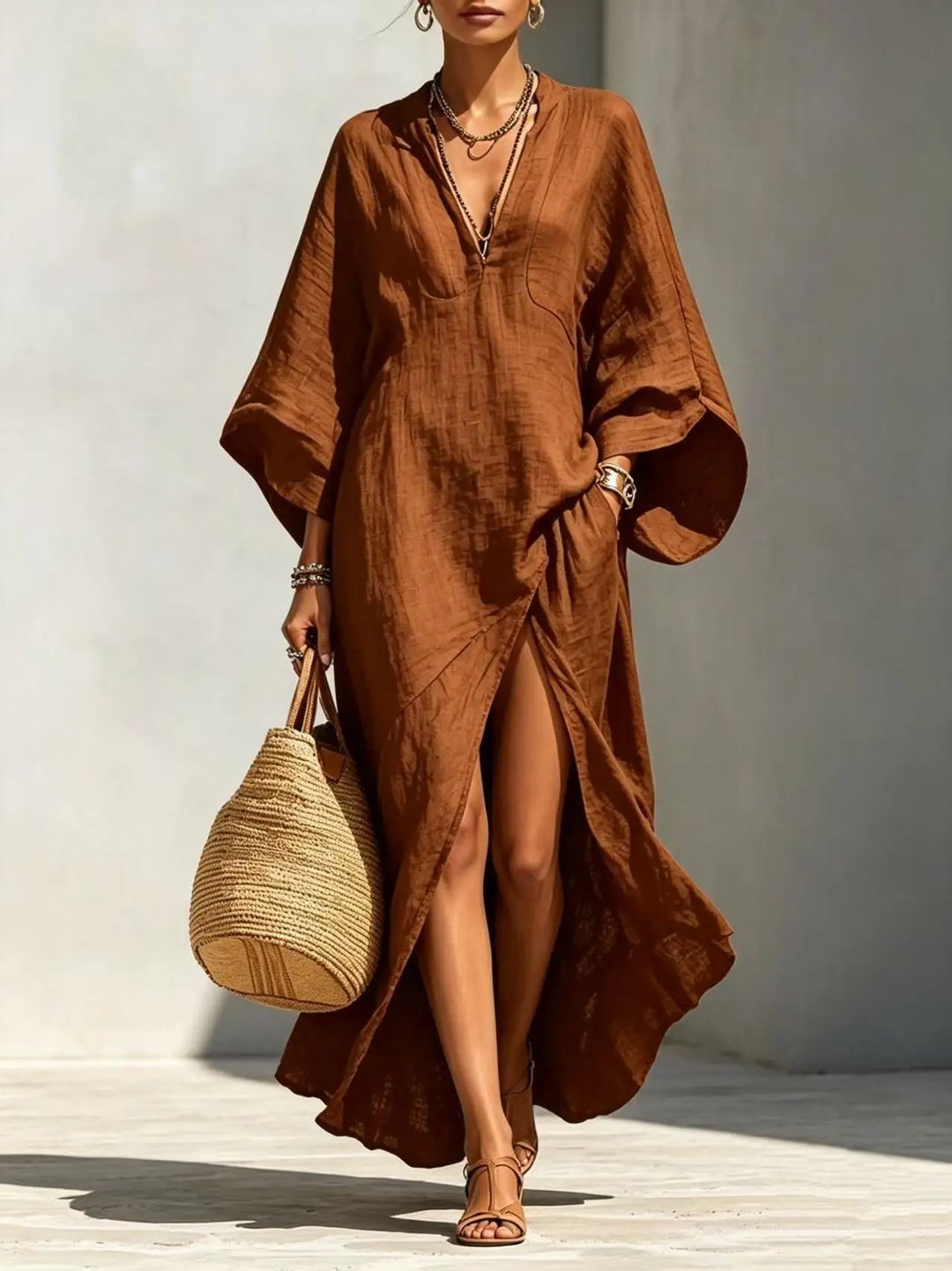 Sadona High Slit Boho Maxi Dress