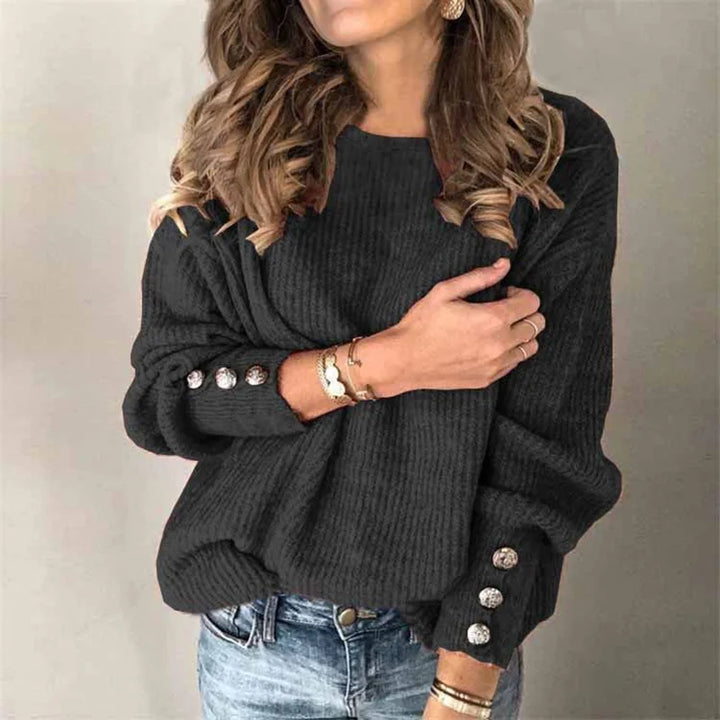 Nadia Button Cuff Sweater
