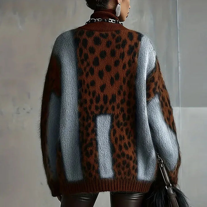 Cersei Cozy Leopard Knit Sweater