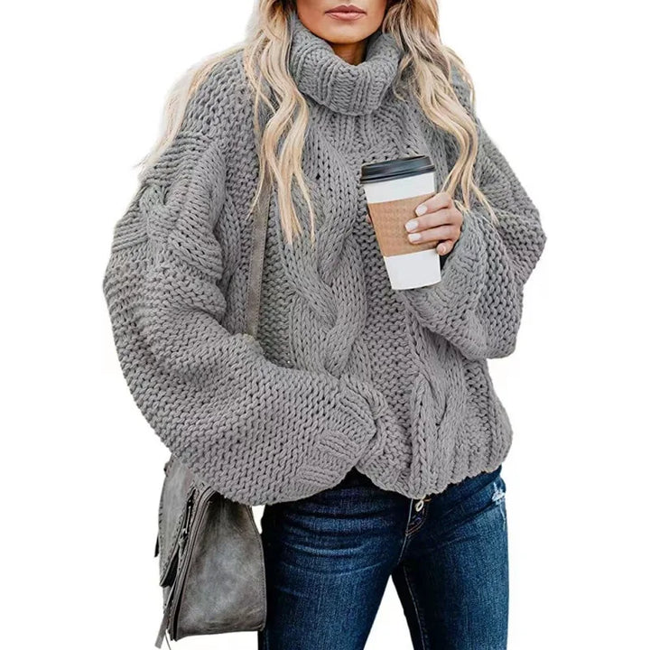 Freya Cable Knit Turtleneck Sweater