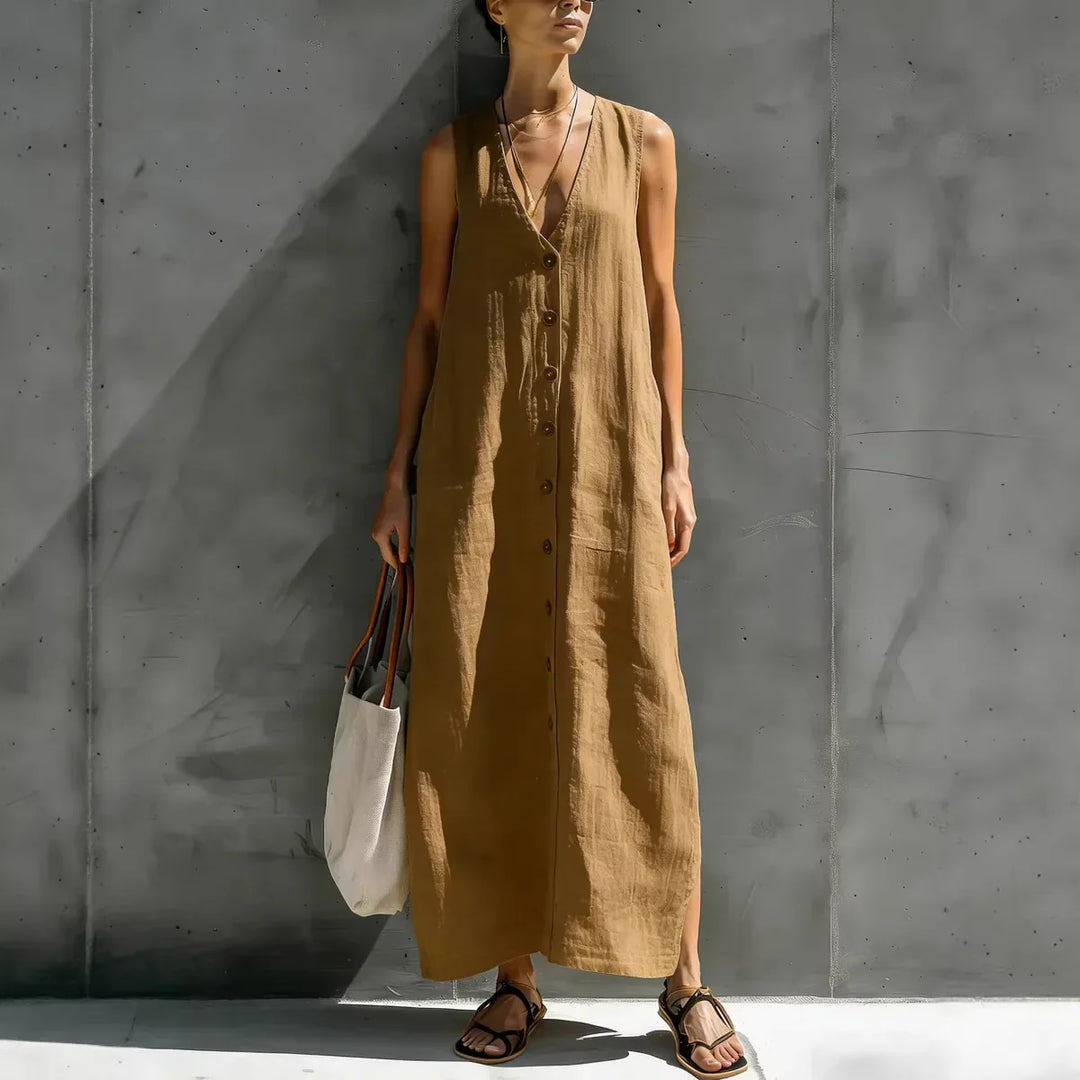 Harper Linen Blend Long Sundress
