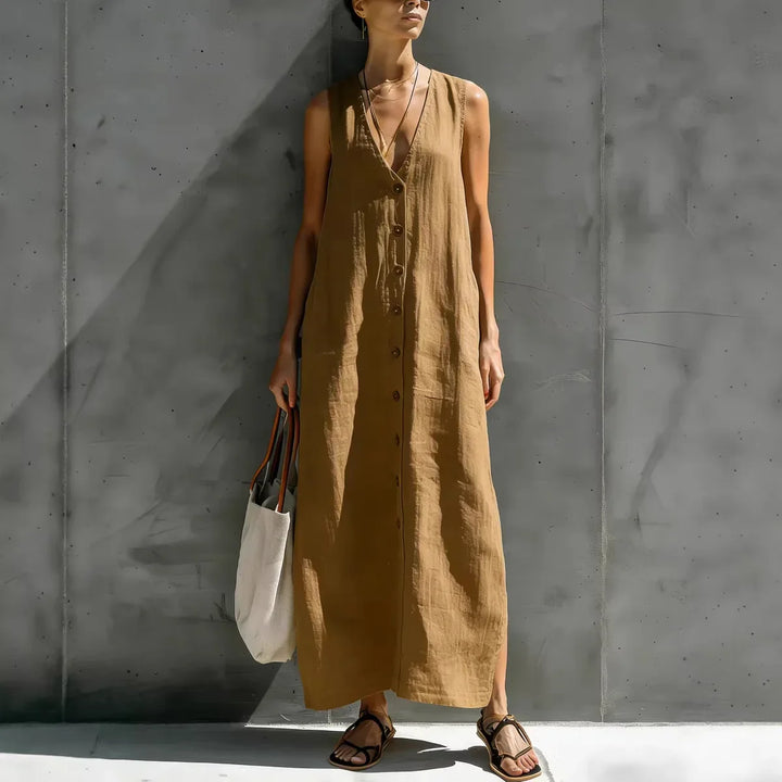 Harper Linen Blend Long Sundress