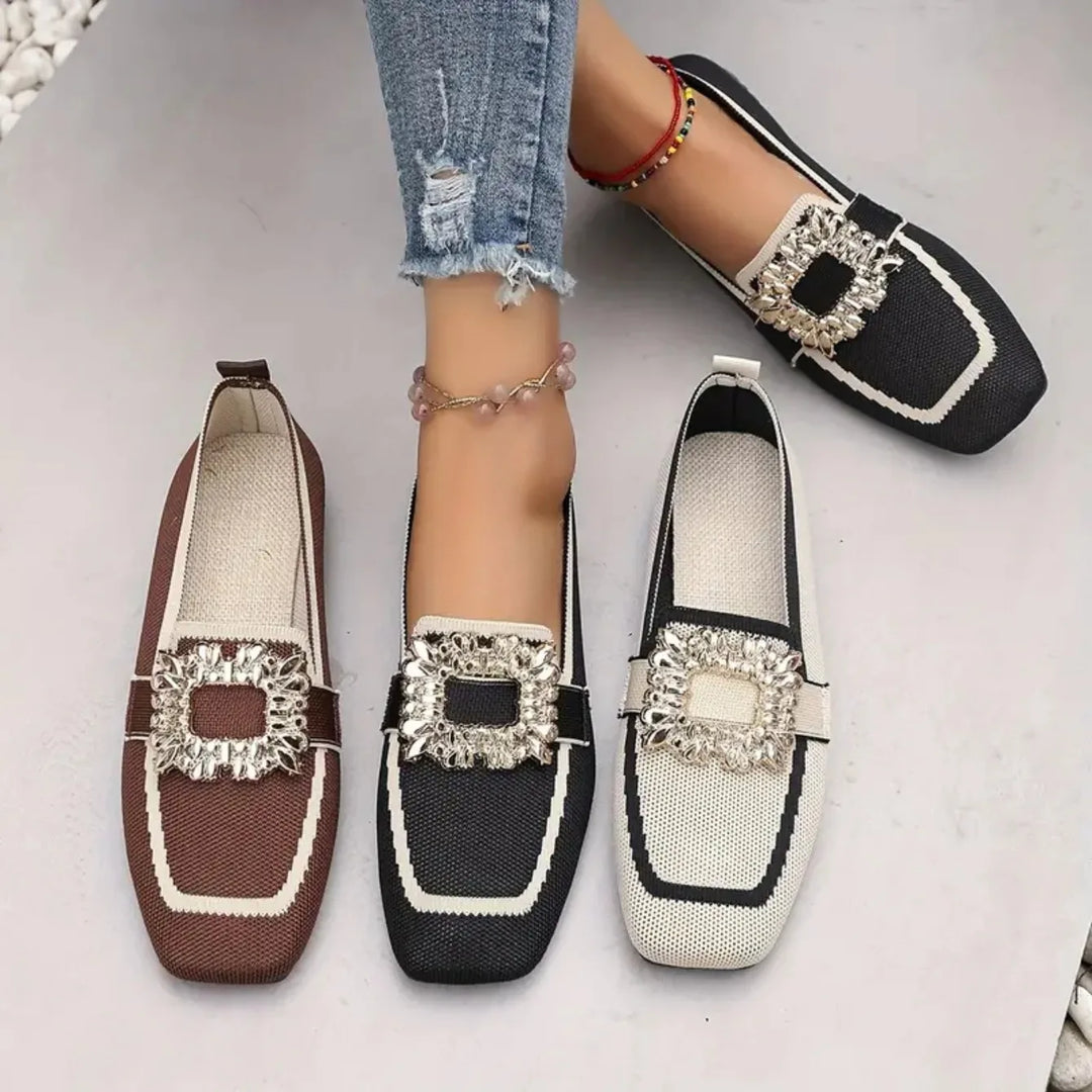 Andrea Breathable Knit Slip On Loafers